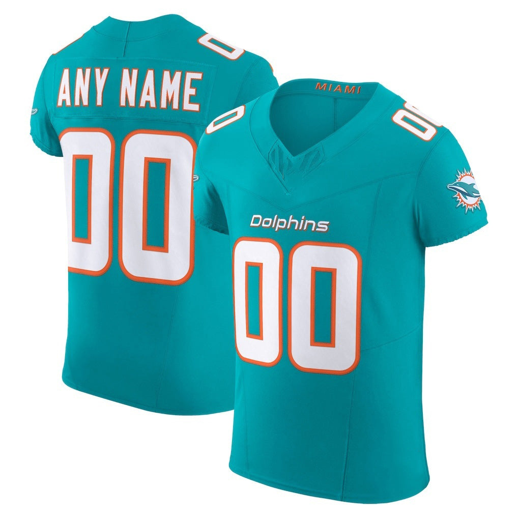 Custom M.Dolphins Aqua Vapor F.U.S.E. Elite Jersey