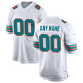 Custom M.Dolphins White Alternate Game Jersey