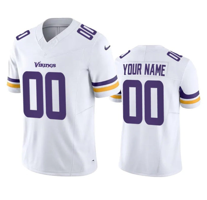 Custom MN.Vikings Active Player White 2023 F.U.S.E. Vapor Untouchable Stitched Jersey