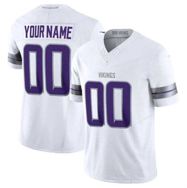 Custom MN.Vikings Active Player White F.U.S.E. Winter Warrior Limited Stitched Jersey