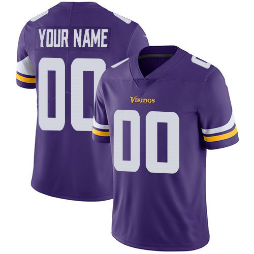 Custom MN.Vikings Home Purple Vapor Untouchable Limited Jersey
