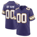 Custom MN.Vikings Purple Classic Game Jersey