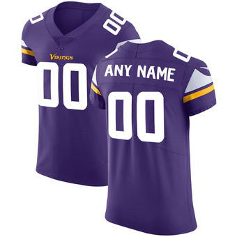 Custom MN.Vikings Purple Vapor Untouchable Elite Jersey