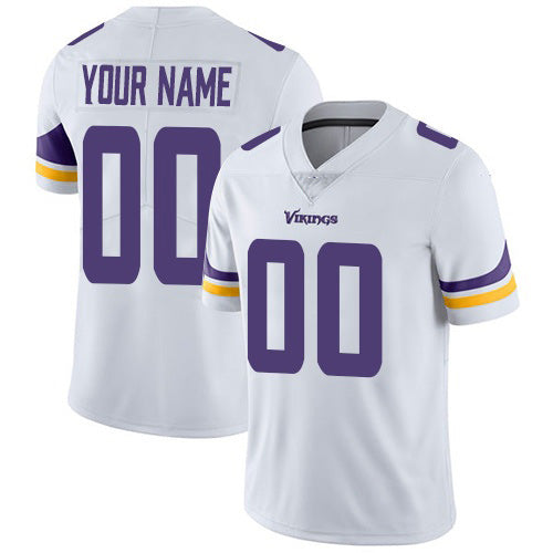Custom MN.Vikings Road White Vapor Untouchable Limited Jersey