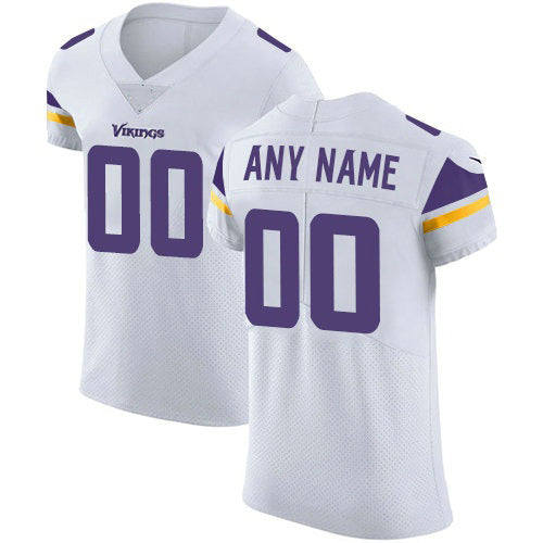 Custom MN.Vikings White Vapor Untouchable Elite Jersey