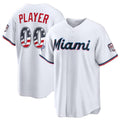 Custom Miami Marlins 2026 All-Star Edition Stars & Stripes White Stadium Pick-A-Player Baseball Jersey