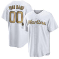 Custom Miami Marlins Active Player White 2022 All-Star Cool Base Stitched Baseball Jersey