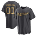 Custom Minnesota Twins Active Player Charcoal 2022 All-Star Cool Base Stitched Baseball Jersey