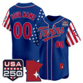 Custom Minnesota Twins America 250 Edition Vapor Premier Limited Royal Stitched Baseball Jersey