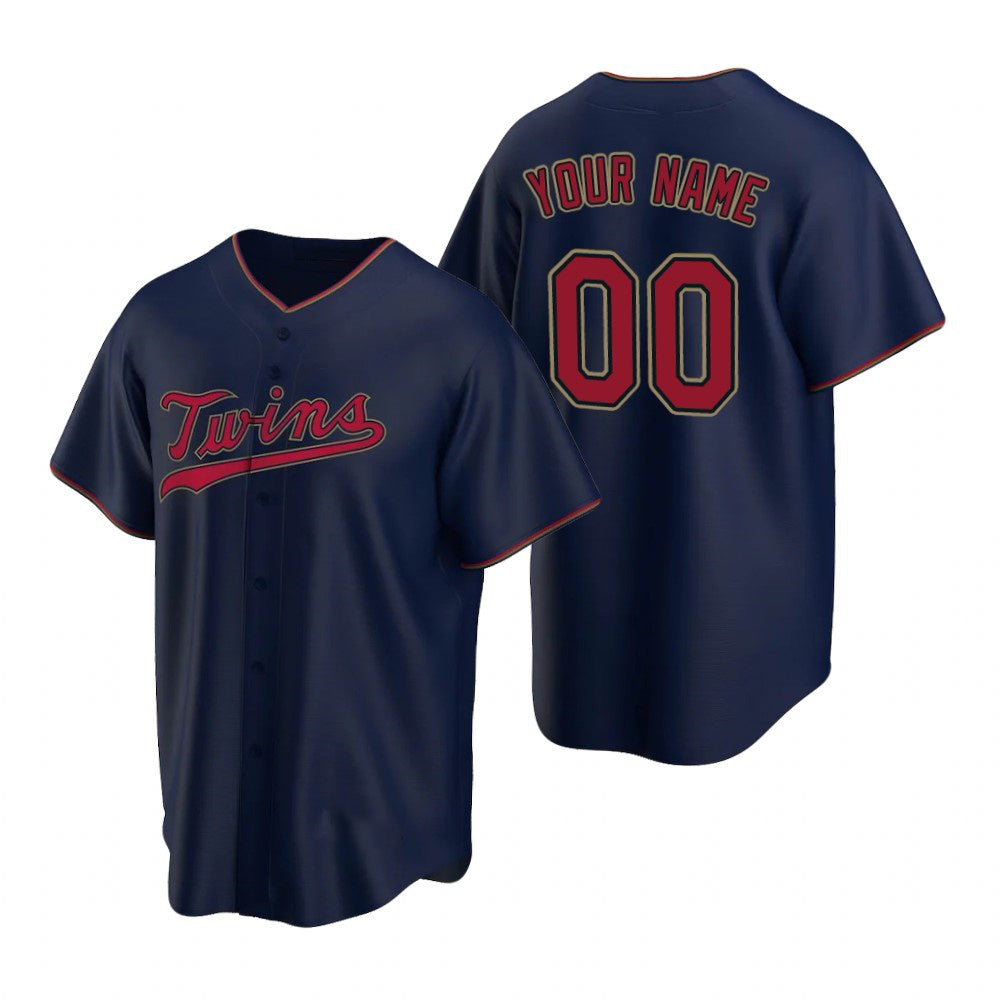 Custom Minnesota Twins Navy 2020 Stitched Cool Baseball Jersey
