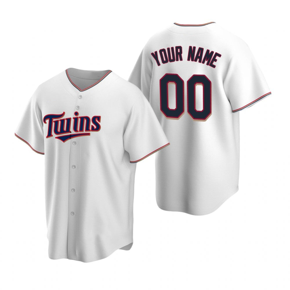 Custom Minnesota Twins White Stitched Cool Base Home Baseball Jersey