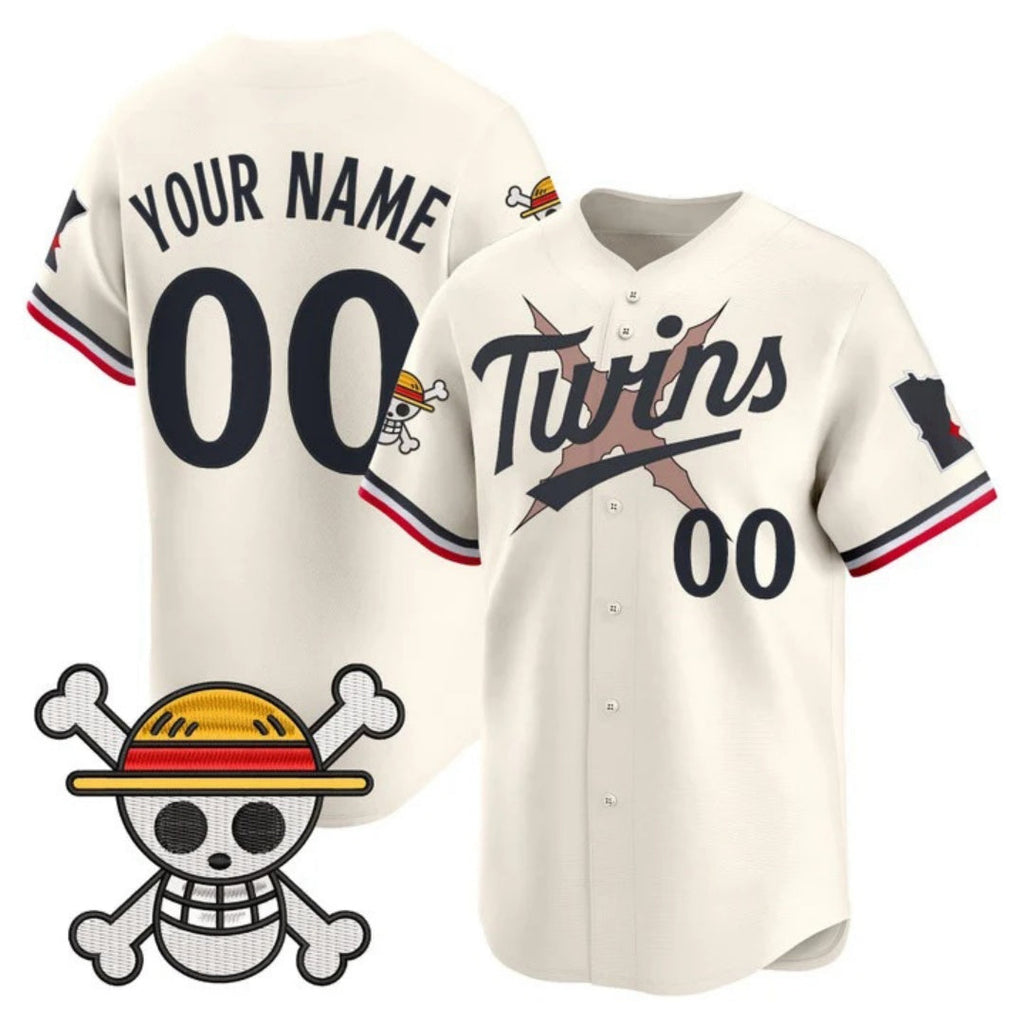 Custom Minnesota Twins x One Piece Cream Vapor Premier Limited Jersey - Stitched Baseball Jersey