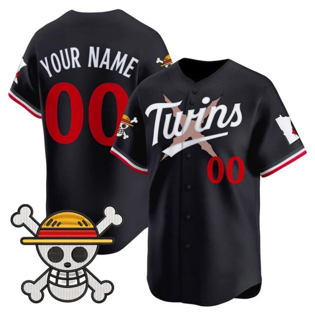 Custom Minnesota Twins x One Piece Navy Vapor Premier Limited Jersey - Stitched Baseball Jersey