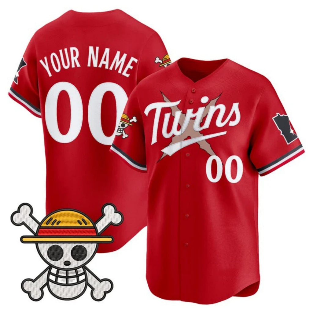 Custom Minnesota Twins x One Piece Red Vapor Premier Limited Jersey - Stitched Baseball Jersey