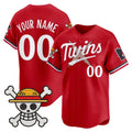 Custom Minnesota Twins x One Piece Red Vapor Premier Limited Jersey - Stitched Baseball Jersey