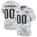 Custom NE.Patriots Active Player 2024 F.U.S.E Arctic Camo Salute To Service Limited Stitched Jersey