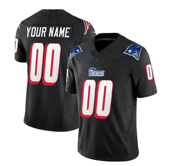 Custom NE.Patriots Active Player Black 2023 F.U.S.E. Throwback Limited Stitched Jersey