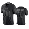 Custom NE.Patriots Active Player Black Reflective Limited Stitched Jersey