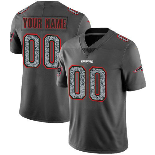 Custom NE.Patriots Gray Static Vapor Untouchable Limited Jersey