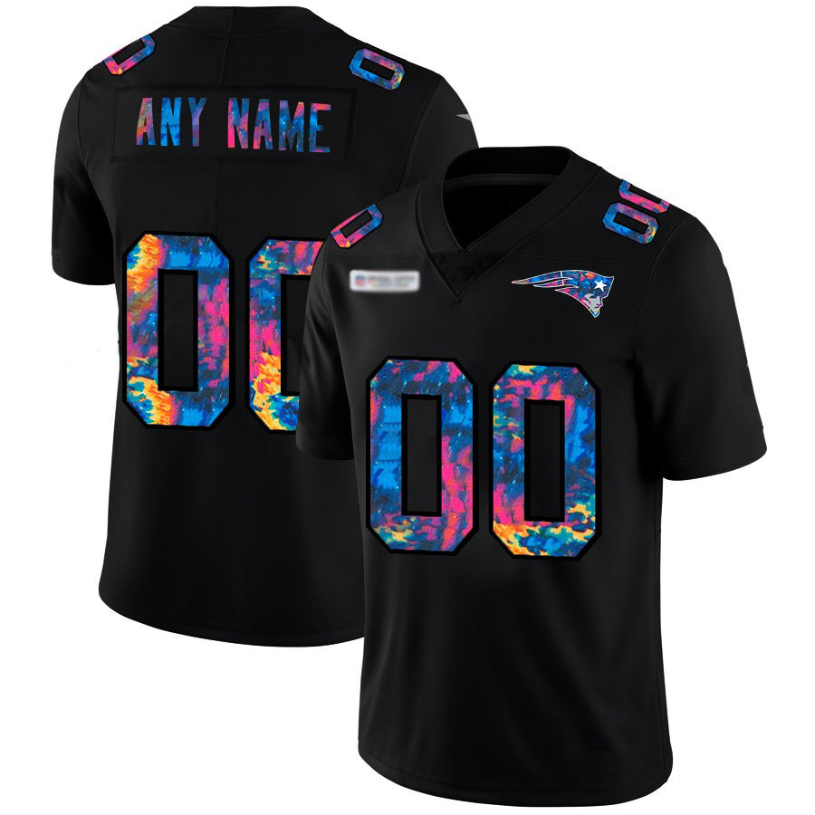 Custom NE.Patriots Multi-Color Black 2020 Crucial Catch Vapor Untouchable Limited Jersey