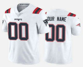 Custom NE.Patriots New White Vapor Untouchable Stitched Limited Jersey