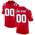 Custom NE.Patriots Red Alternate Jersey