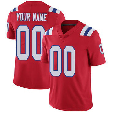 Custom NE.Patriots Red Vapor Untouchable Player Limited Jersey