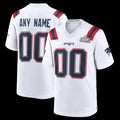 Custom NE.Patriots White LX Game Jersey