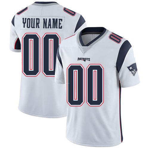 Custom NE.Patriots White Vapor Untouchable Player Limited Jersey