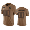 Custom NO.Saints Active Player 2023 Brown Salute To Setvice Limited Stitched Jersey