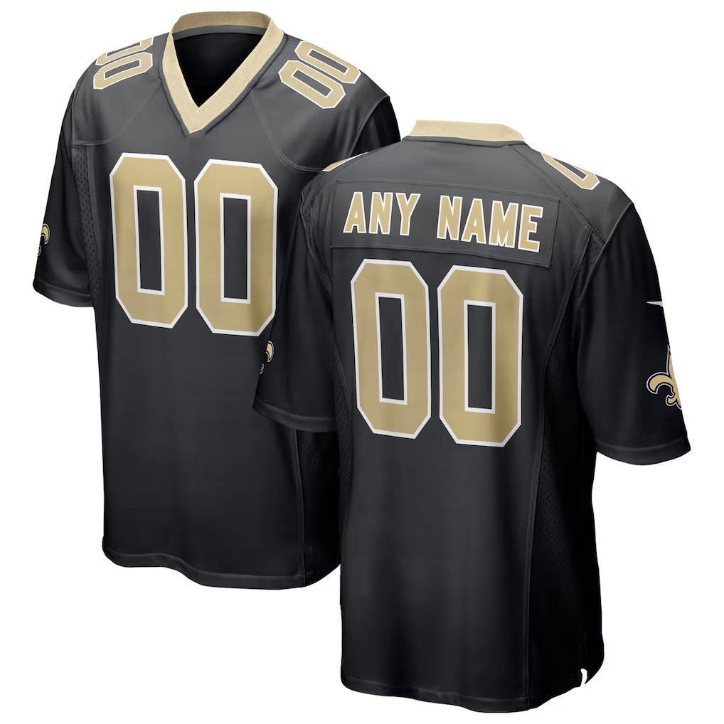Custom NO.Saints Black Game Jersey