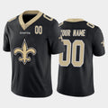 Custom NO.Saints Black Team Big Logo Number Vapor Untouchable Limited Jersey