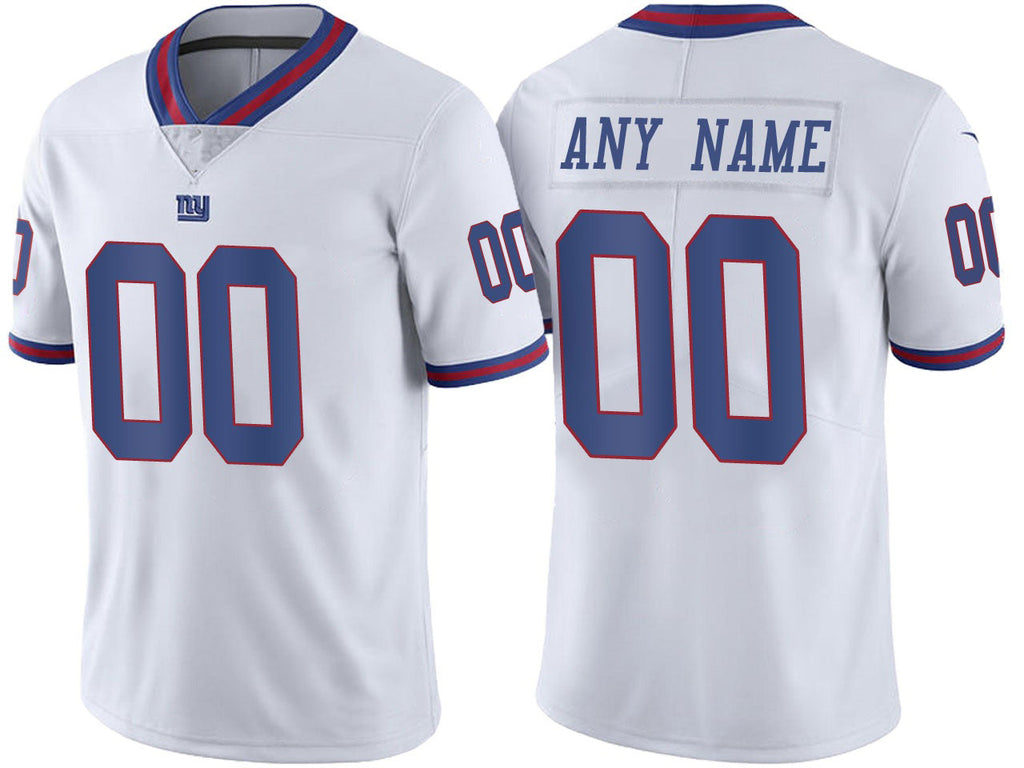 Custom NY.Giants ACTIVE PLAYER White Color Rush Limited Stitched Jersey