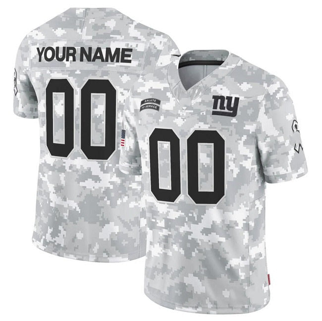 Custom NY.Giants Active Player 2024 F.U.S.E Arctic Camo Salute To Service Limited Stitched Jersey
