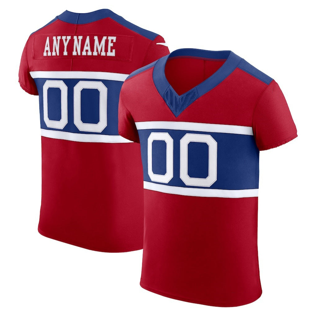 Custom NY.Giants Red Alternate Vapor F.U.S.E. Elite Jersey