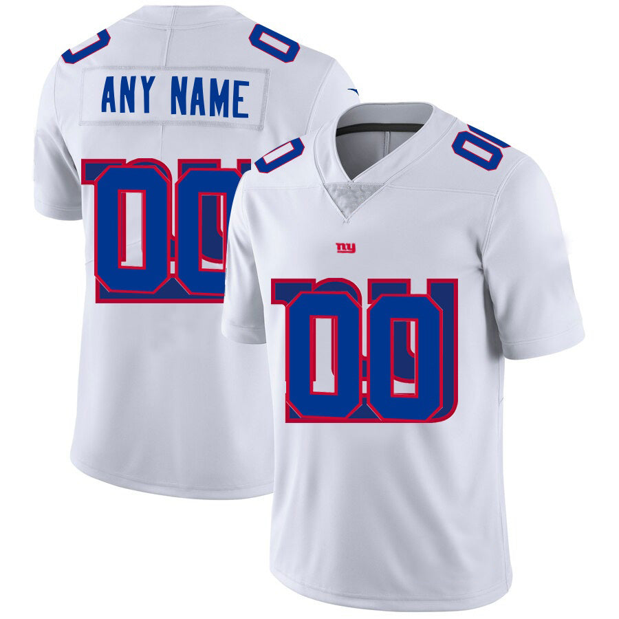 Custom NY.Giants White Team Big Logo Vapor Untouchable Limited Jersey