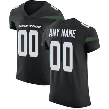 Custom NY.Jets Alternate Black Vapor Untouchable Elite Jersey