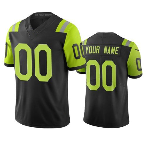 Custom NY.Jets Black Green Vapor Limited City Edition Jersey