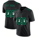 Custom NY.Jets Black Team Logo Dual Overlap Limited Jersey