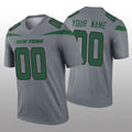 Custom NY.Jets Gray Inverted Legend Jersey