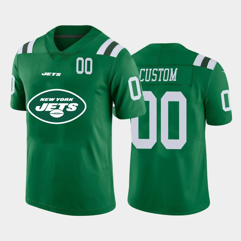 Custom NY.Jets Green Team Big Logo Number Vapor Untouchable Limited Jersey