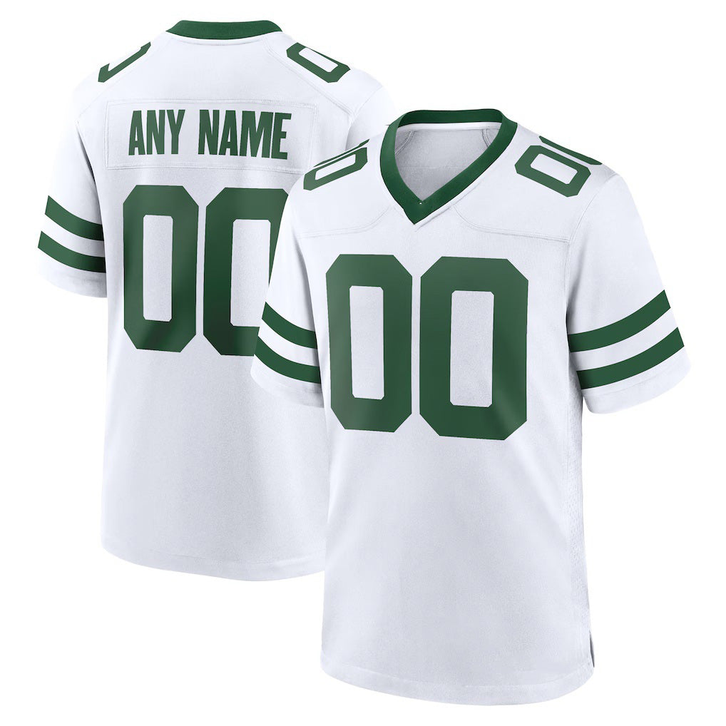 Custom NY.Jets Legacy White Game Jersey