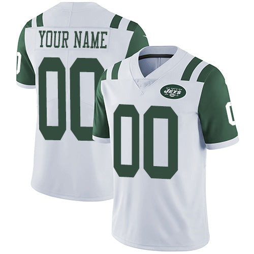 Custom NY.Jets Road White Vapor Untouchable Limited Jersey