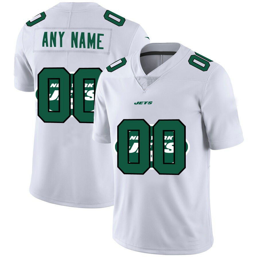 Custom NY.Jets White Team Big Logo Vapor Untouchable Limited Jersey