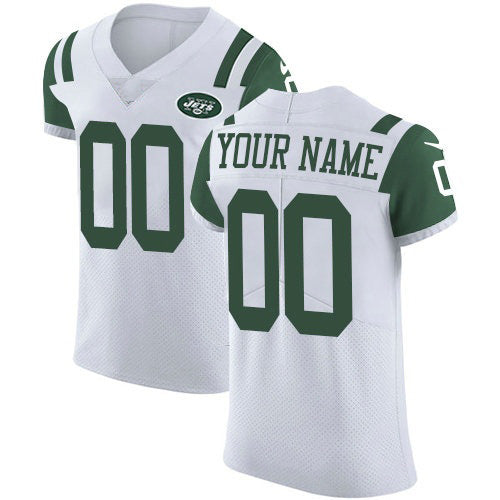 Custom NY.Jets White Vapor Untouchable Elite Jersey