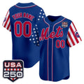 Custom New York Mets America 250 Edition Vapor Premier Limited Royal Stitched Baseball Jersey