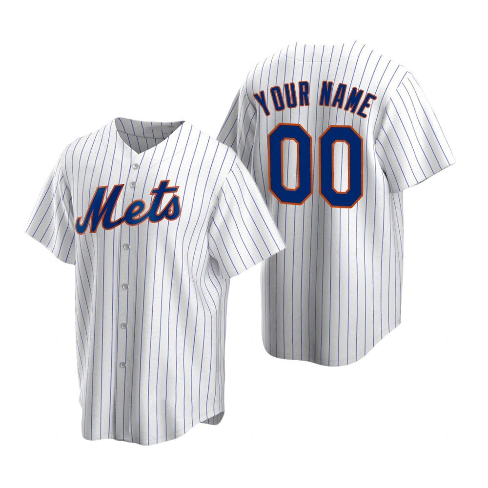 Custom New York Mets White Stitched Cool Base Home Baseball Jersey HELVY