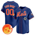 Custom New York Mets x Dragon Ball Royal Vapor Premier Limited Jersey - All Stitched Baseball Jersey