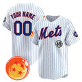 Custom New York Mets x Dragon Ball White Vapor Premier Limited Jersey - All Stitched Baseball Jersey
