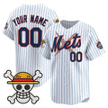 Custom New York Mets x One Piece White Vapor Premier Limited Jersey - Stitched Baseball Jersey